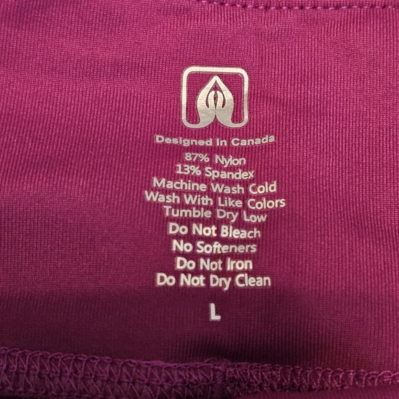 Namastetics Ballet Wrap Leggings Fuchia Gray Size L High Rise Scrunch Yoga Dance - Picture 4 of 9